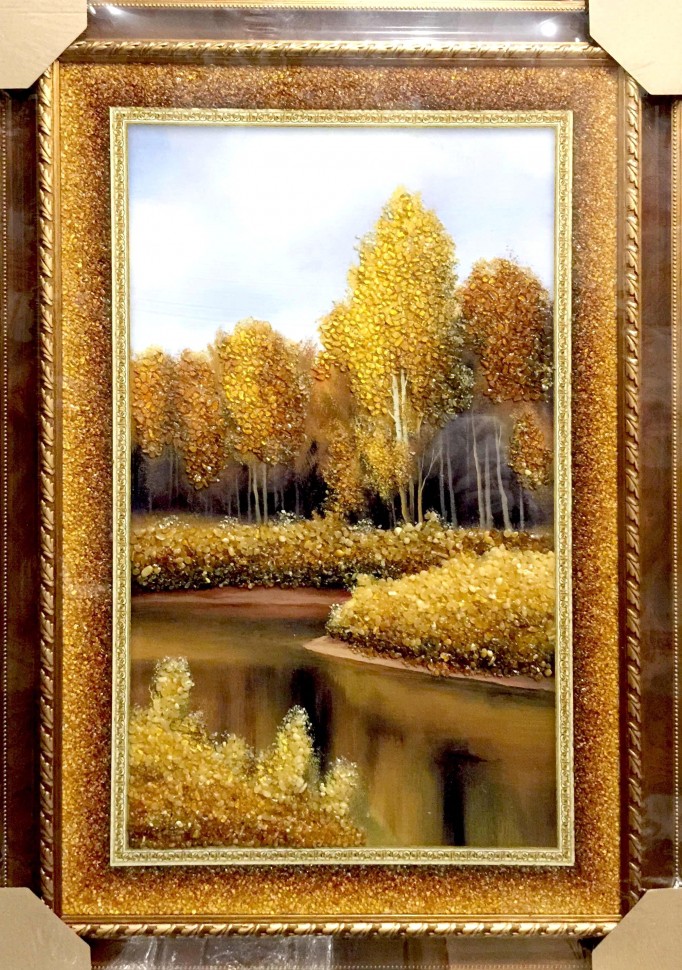 Картина янтарная большая "Золотой Берег"
