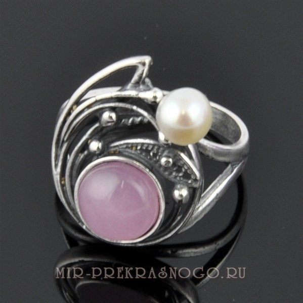 Кольцо с розовым кварцем Фея кНКР-1113