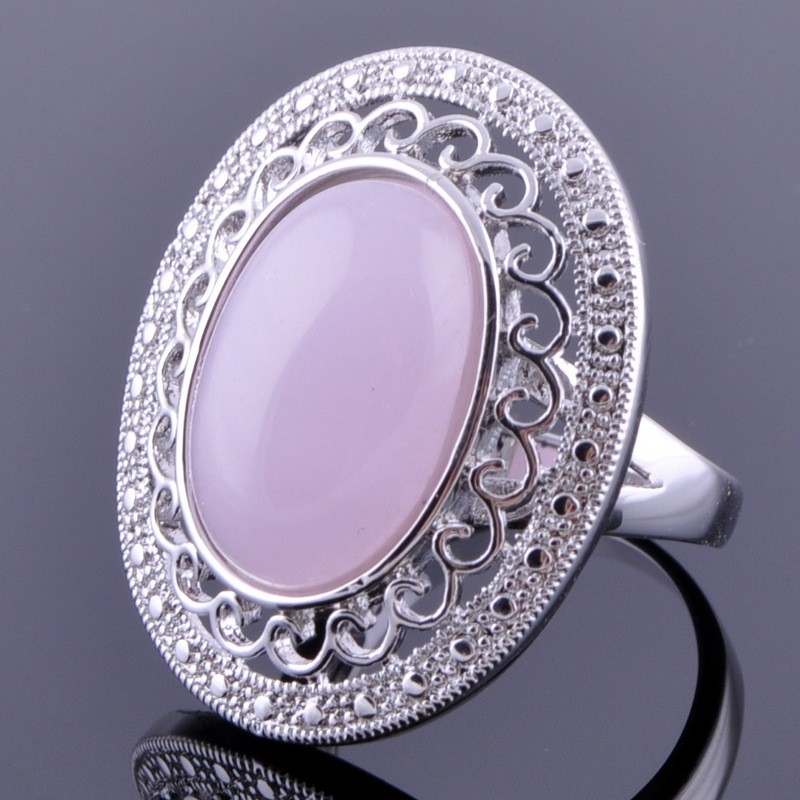 Кольцо с розовым кварцем "Мелисса"