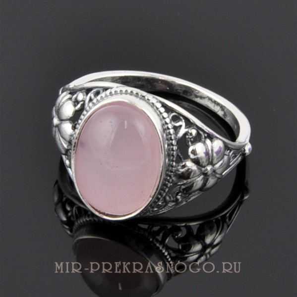 Кольцо с розовым кварцем Календула кНКР-1145