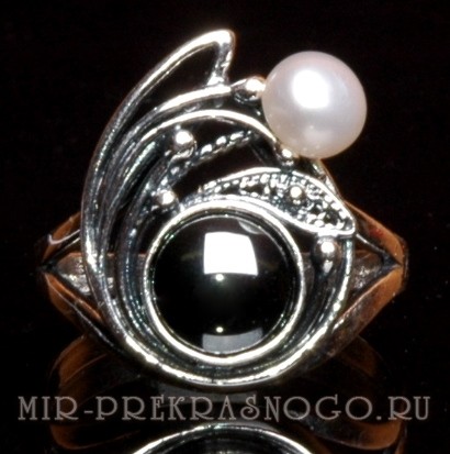 Кольцо с гематитом Фея кНГМ-447