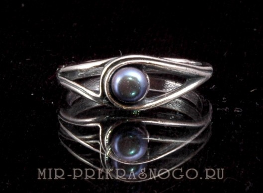 Кольцо с жемчугом Росинка кНЖМ-296