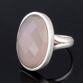 Кольцо серебро с розовым кварцем &quot;Галос&quot;