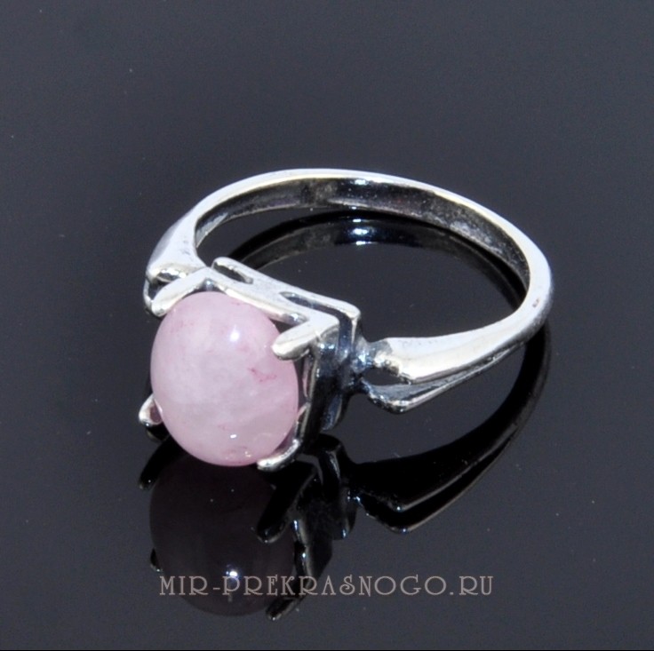 Кольцо с розовым кварцем Нежность кНКР-760