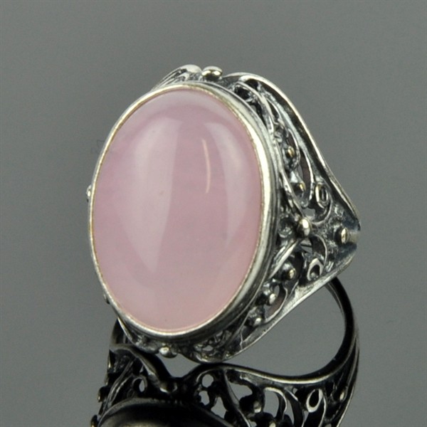 Кольцо с розовым кварцем Мотылек кНКР-2761