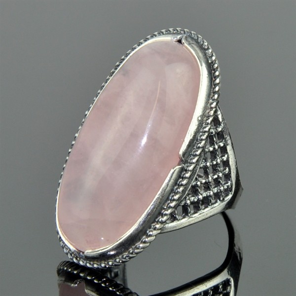 Кольцо с розовым кварцем Олимпия кНКР-2751