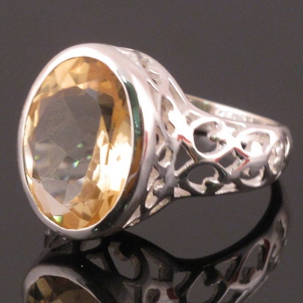 Кольцо серебро с цитрином "Флоренция"