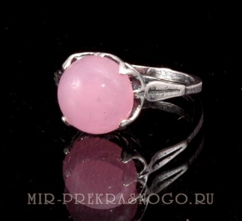 Кольцо с розовым кварцем Вишенка кНКР-290