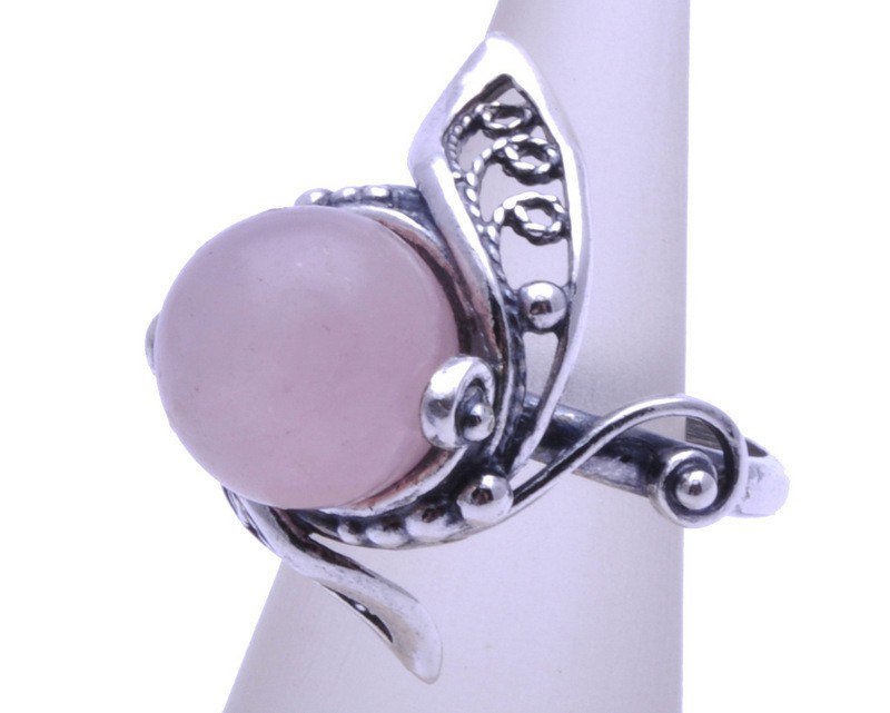Кольцо с розовым кварцем "Византия"