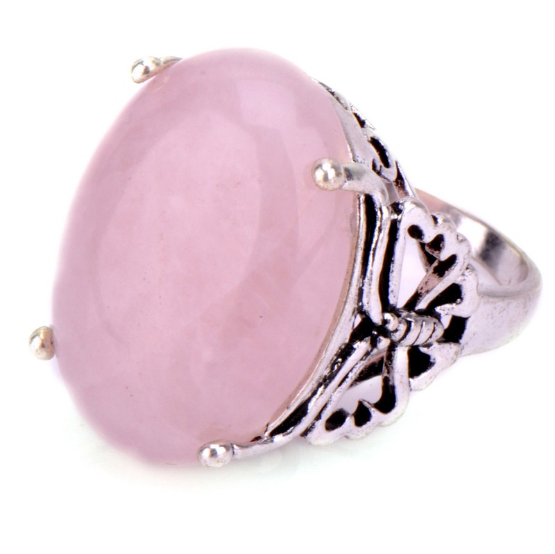 Кольцо с розовым кварцем "Античность"