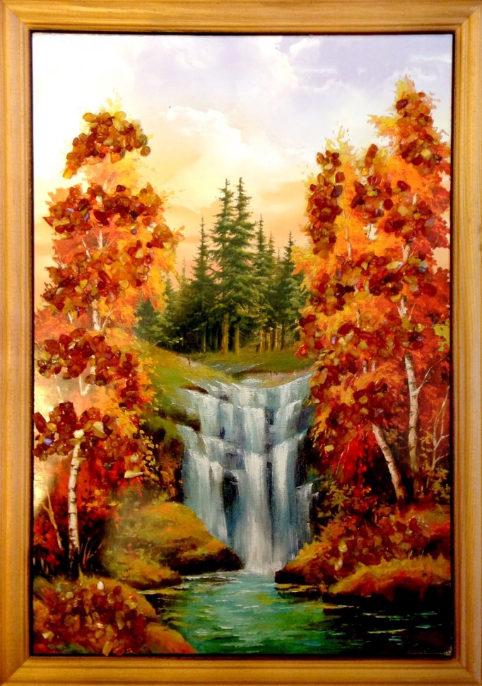 Картина из янтаря "Волшебство природы"