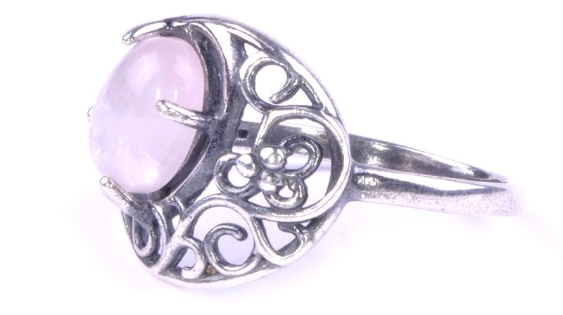 Кольцо с розовым кварцем Вуаля кНКР-7939