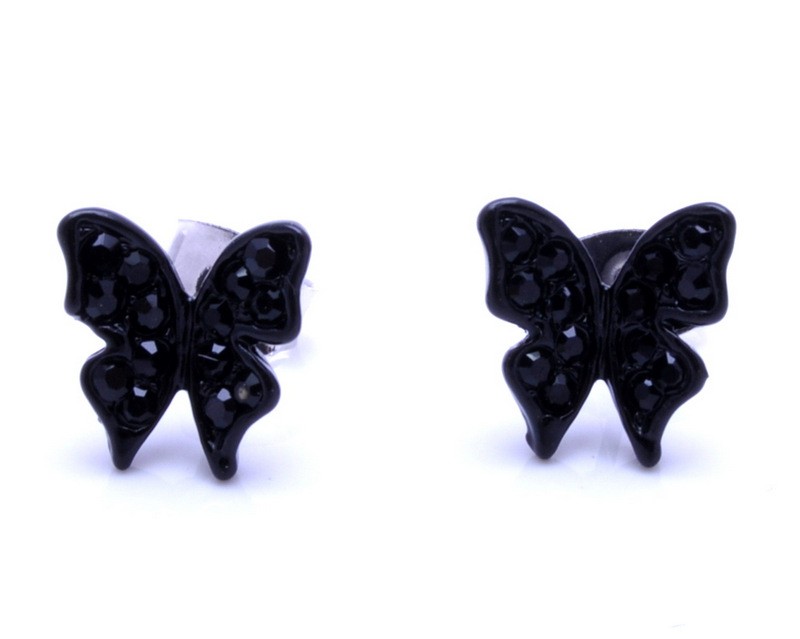 Серьги из комбинированного материала "Бабочки"