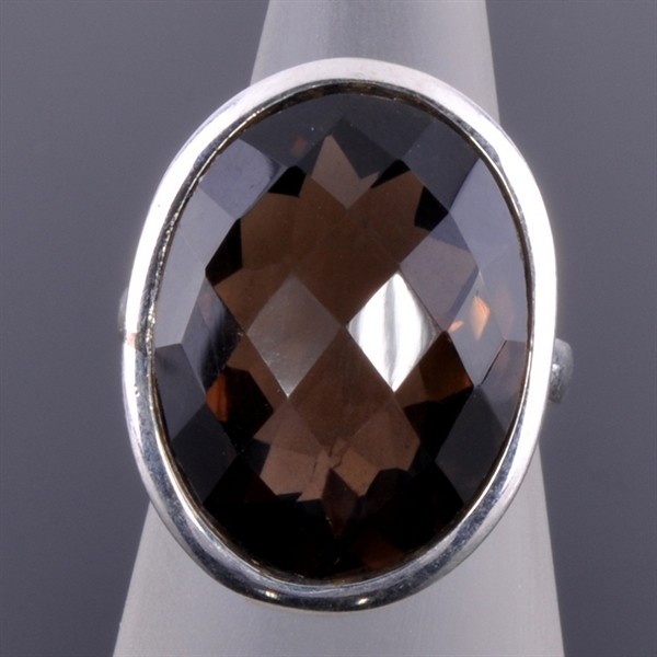 Кольцо серебро с раухтопазом Величие скНРТ-9352-КВМ