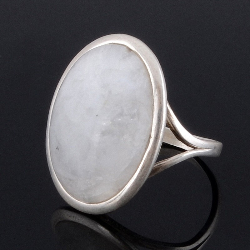 Кольцо серебро с лун. камнем "Галос"