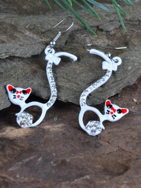 Серьги детские "Кошечка"