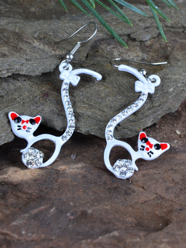 Серьги детские "Кошечка"