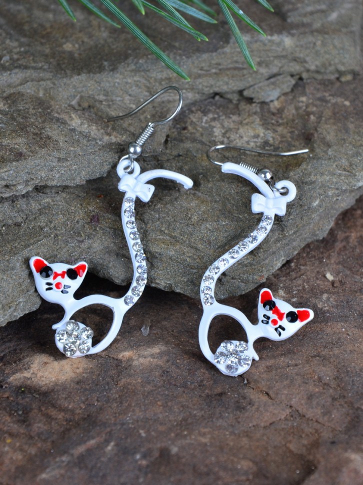 Серьги детские "Кошечка"