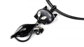 Подвеска из кошачьего глаза Кошечка пНКГ-6219-ОТШ