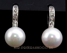 Серьги с иск. жемчугом Вспышка сИЖМ-265