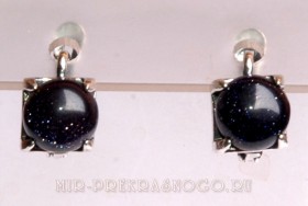 Серьги с авантюрином Нежность сНАВ-410