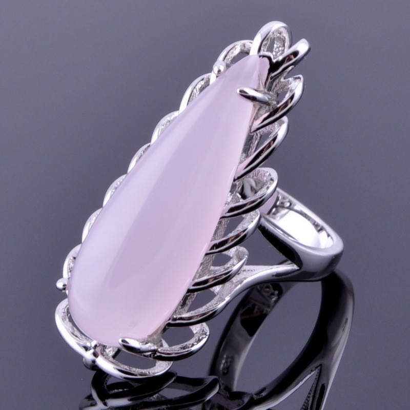 Кольцо с розовым кварцем "Феличита"
