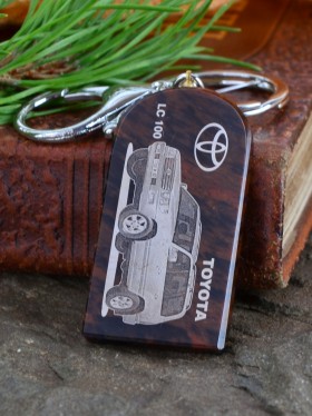 Брелок-оберег "Toyota" (Тойота) на обсидиане