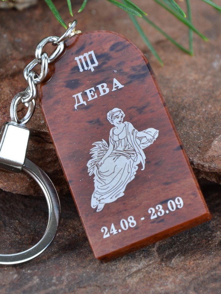 Брелок-оберег "Зодиак: Дева" обсидиановый