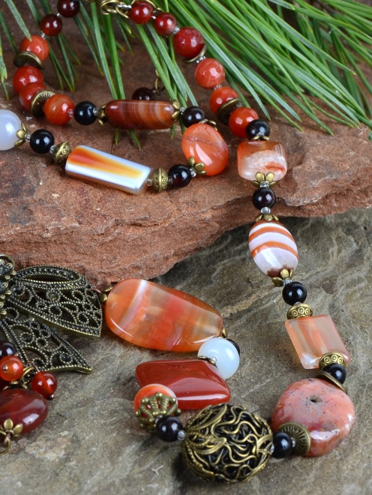 Бусы авторские "Осенняя Богиня"
