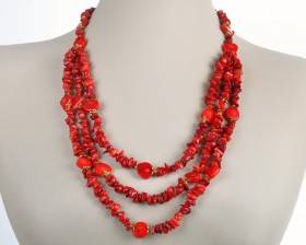 Бусы из коралла "Коралловый Риф"