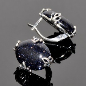 Серьги с авантюрином Объятия сНАВ-4458