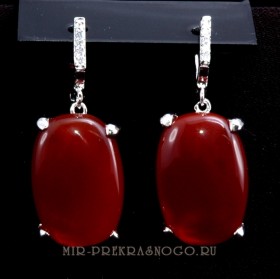 Серьги с сердоликом Кредо сИСР-385