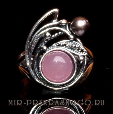 Кольцо с розовым кварцем Фея кНКР-440