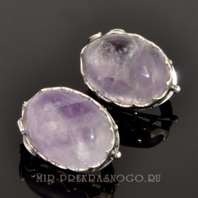Серьги с аметистом Гера сНАМ-1009