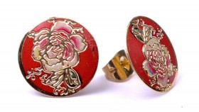 Серьги из ювелирного сплава Бомбей сКМ-8410