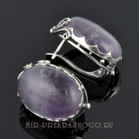 Серьги с аметистом Гера сНАМ-1200