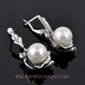 Серьги с им. жемчуга Олеандр сИЖМ-1150