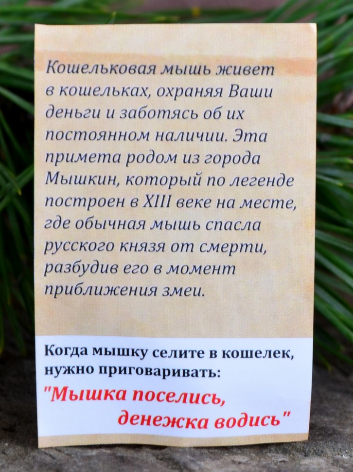 Кошельковый оберег "Мышка с Ложкой"