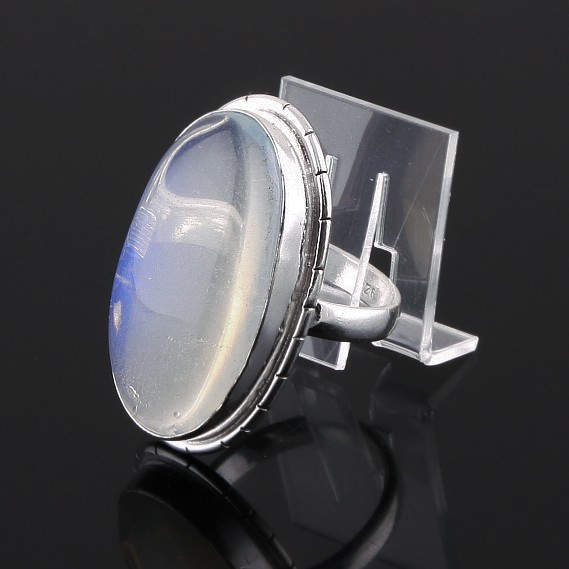 Кольцо серебро с синтетическим опалом "Идеалистка"