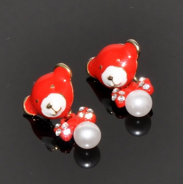 Серьги бижутерия Мишка сКМ-4395