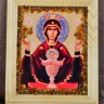 Икона с янтарем "Неупиваемая Чаша" 14,5х17,5 см