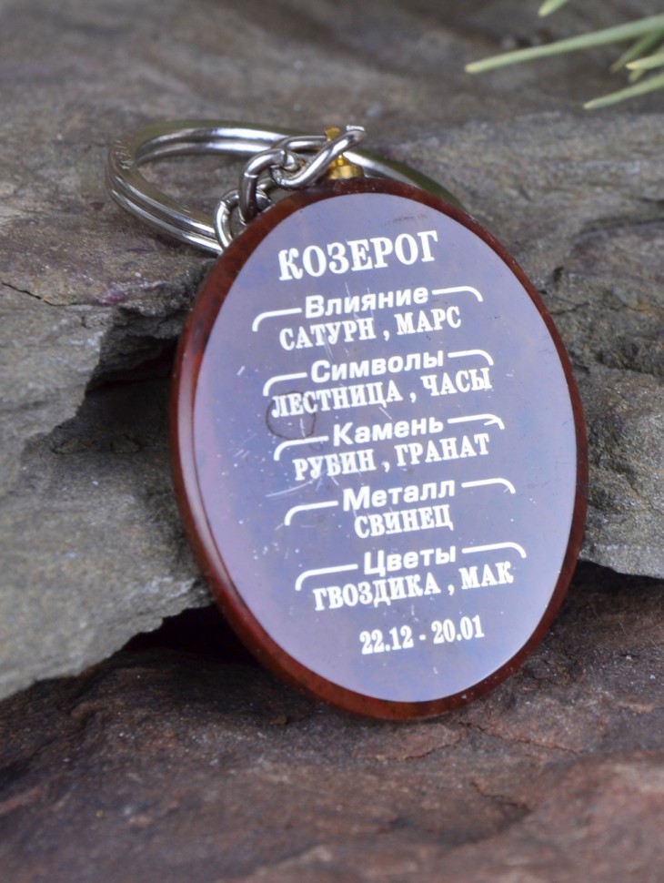 Брелок-оберег "Зодиак: Козерог" (обсидиан)