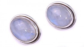 Серьги серебро с лунным камнем Галос ссНЛК-7916
