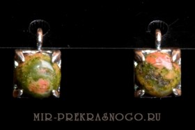Серьги с яшмой Нежность сНЯШ-416
