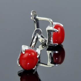 Серьги с прес. кораллом Нежность сПКО-2575