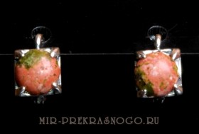 Серьги с яшмой Нежность сНЯШ-417