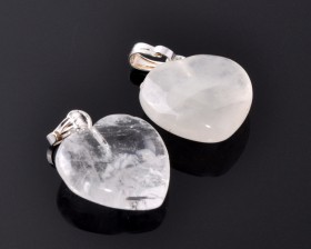 Подвеска из горного хрусталя "Сердечко"