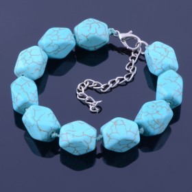 Браслет из прессованной бирюзы "Геометрия-2"