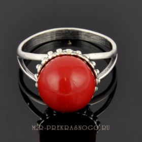 Кольцо с кораллом Оранда кПКО-1128