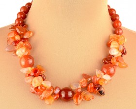 Бусы из сердолика Шедевр-3